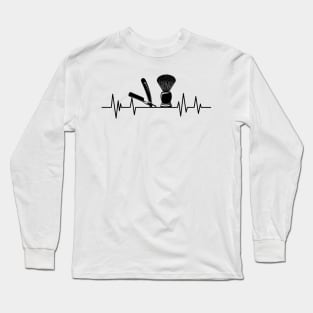 hairstylist heartbeat coiffeur lover Long Sleeve T-Shirt